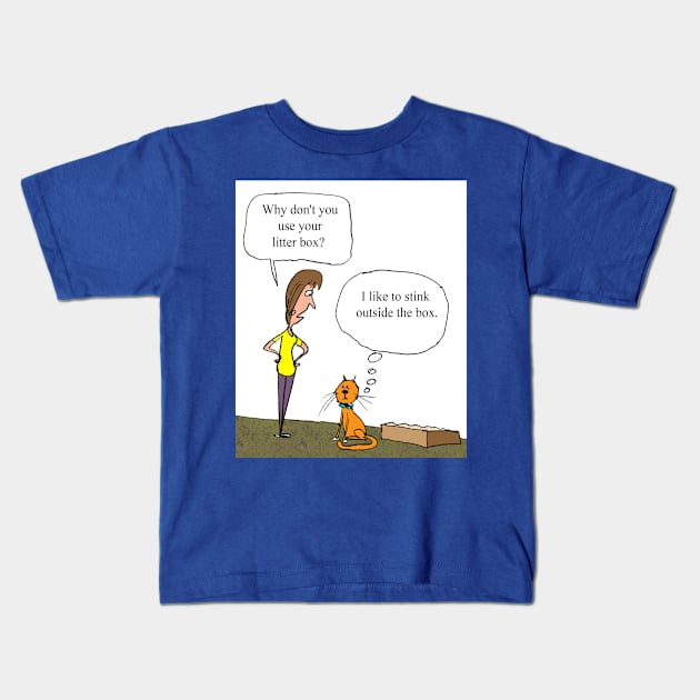 Stink outside the box. Kids T-Shirt by larrylambert